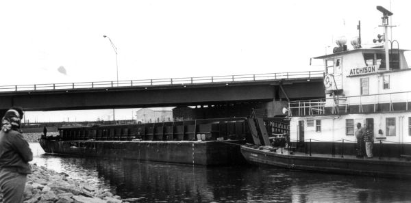 Barge on Missouri River
